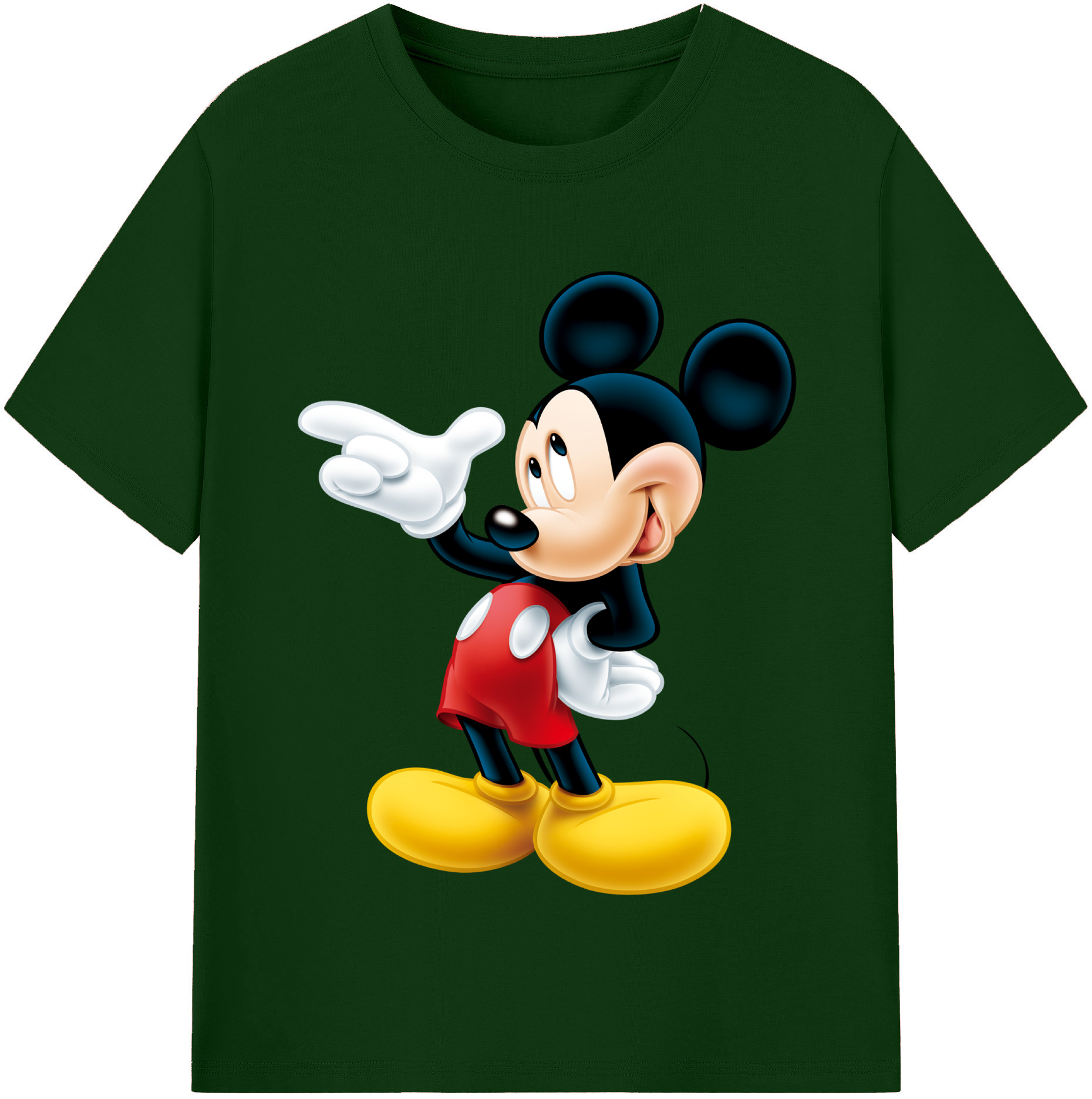 （画像用） ミッキーマウス Mickey Mouse 綿100％半袖Tシャツ（フロントプリント）